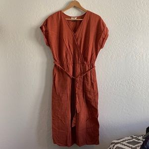 Like New - burnt orange Universal Thread wrap dress